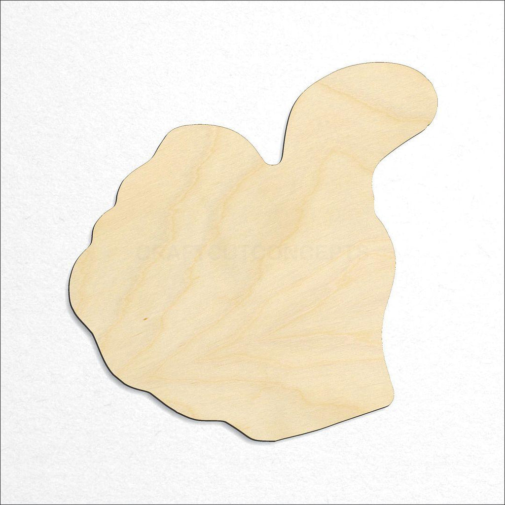 Wooden Sign Language - Big Thumbs Up craft shape available in sizes of 1 inch and up