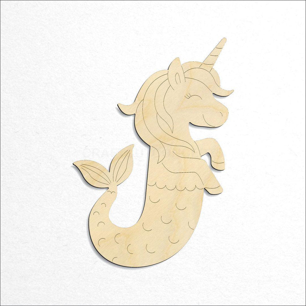 Wooden PBL-Unicorn Mermaid craft shape available in sizes of 4 inch and up