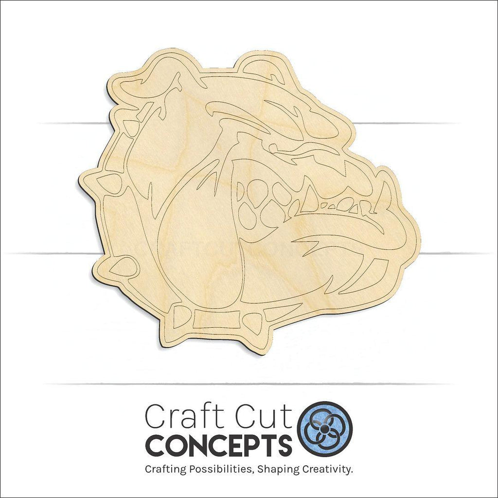 Craft Cut Concepts Logo under a wood PBL-Bulldog craft shape and blank