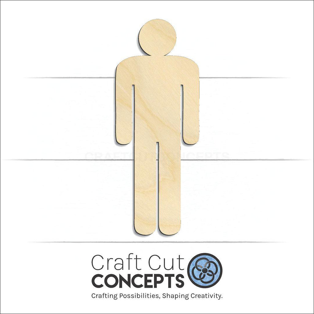 Craft Cut Concepts Logo under a wood Male Bathroom Sign craft shape and blank