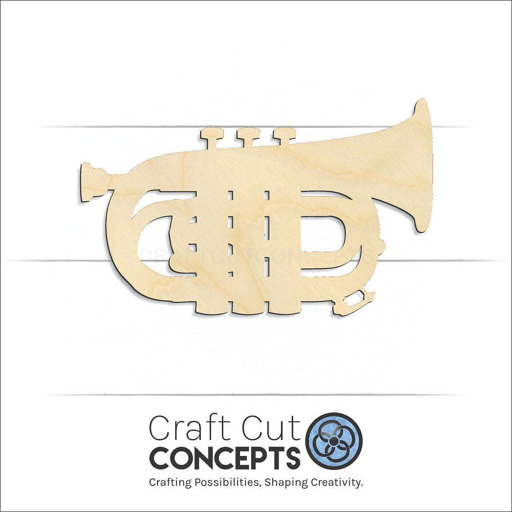 Craft Cut Concepts Logo under a wood Baritone craft shape and blank