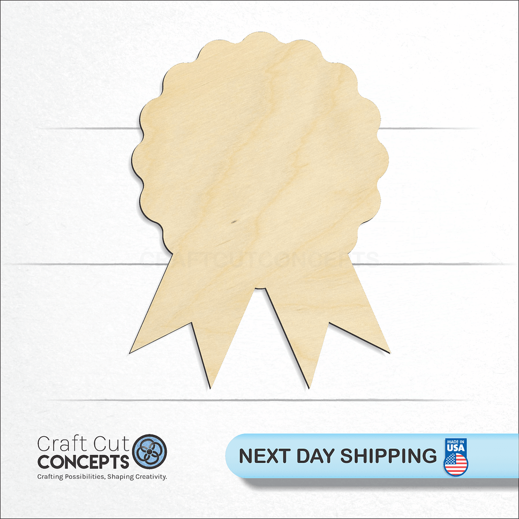 Craft Cut Concepts logo and next day shipping banner with an unfinished wood Trophy craft shape and blank