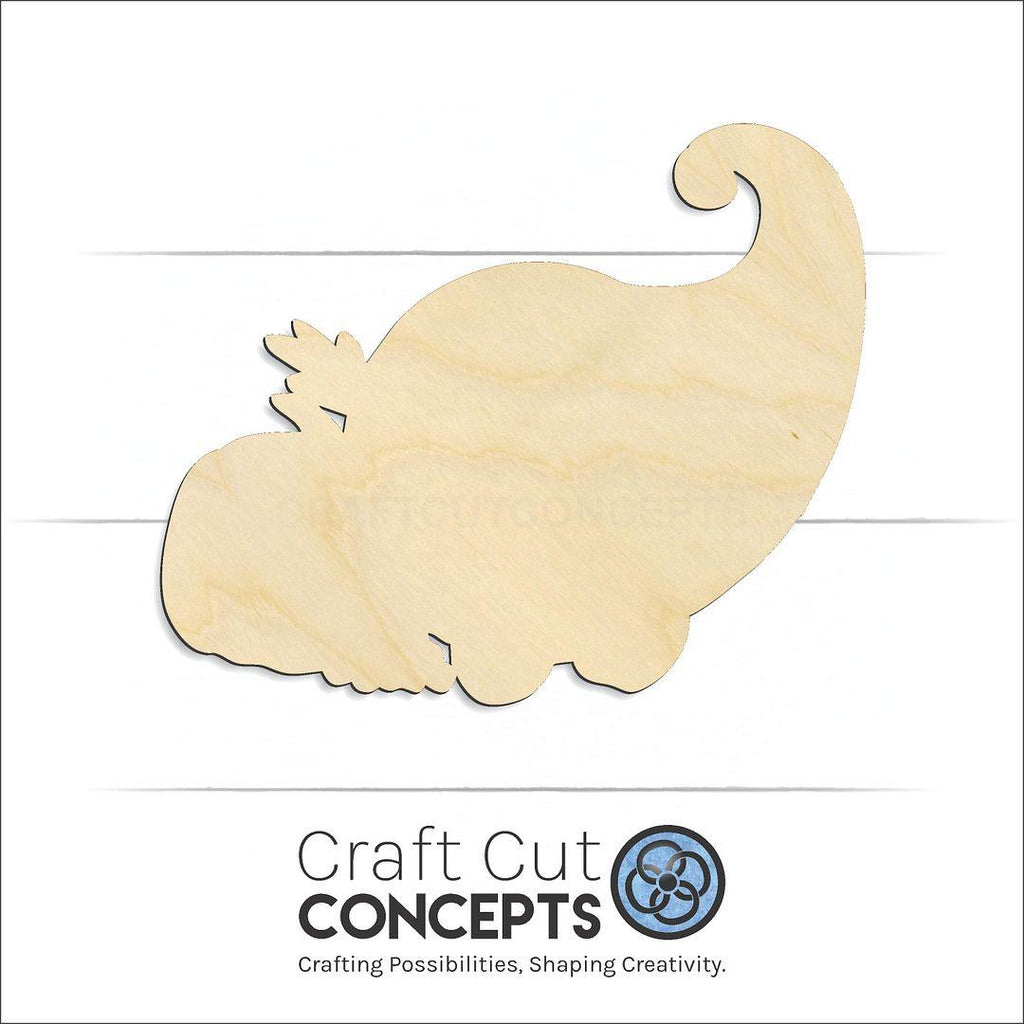 Craft Cut Concepts Logo under a wood Cornacopia craft shape and blank