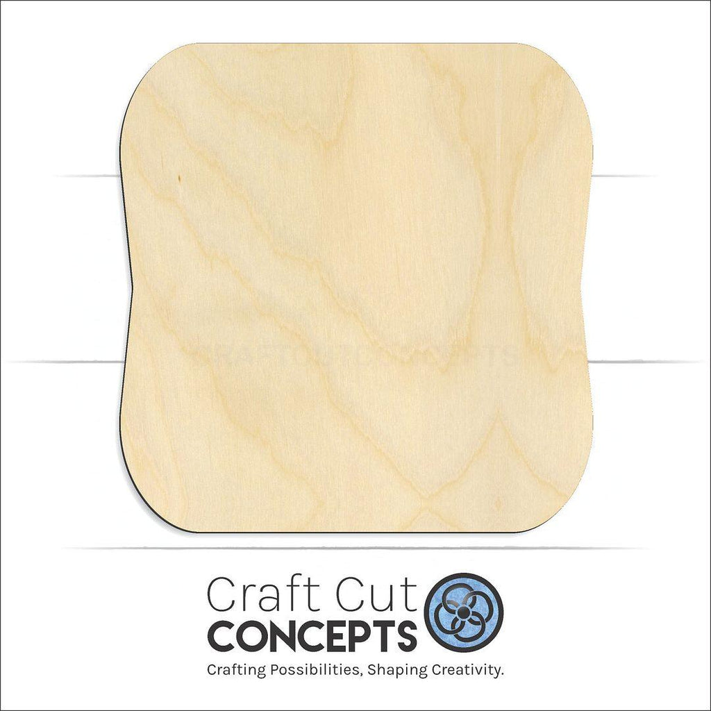 Craft Cut Concepts Logo under a wood Marshmello craft shape and blank