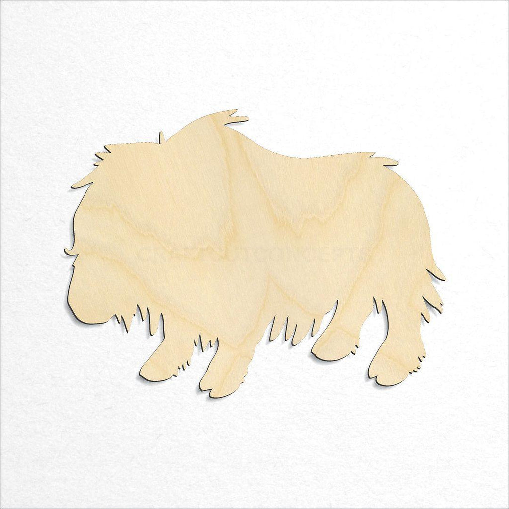 Wooden Musk Ox craft shape available in sizes of 3 inch and up