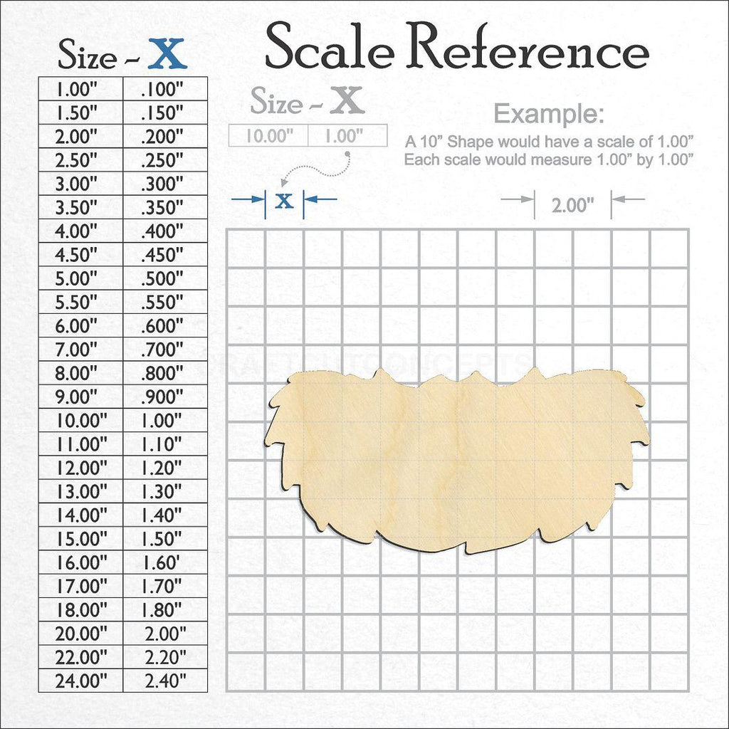 A scale and graph image showing a wood Bird Nest craft blank