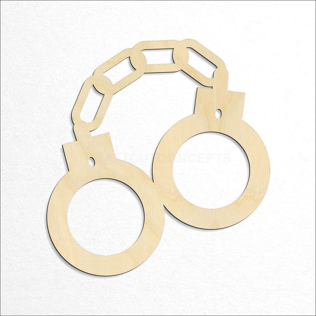 Wooden HandCuff craft shape available in sizes of 3 inch and up