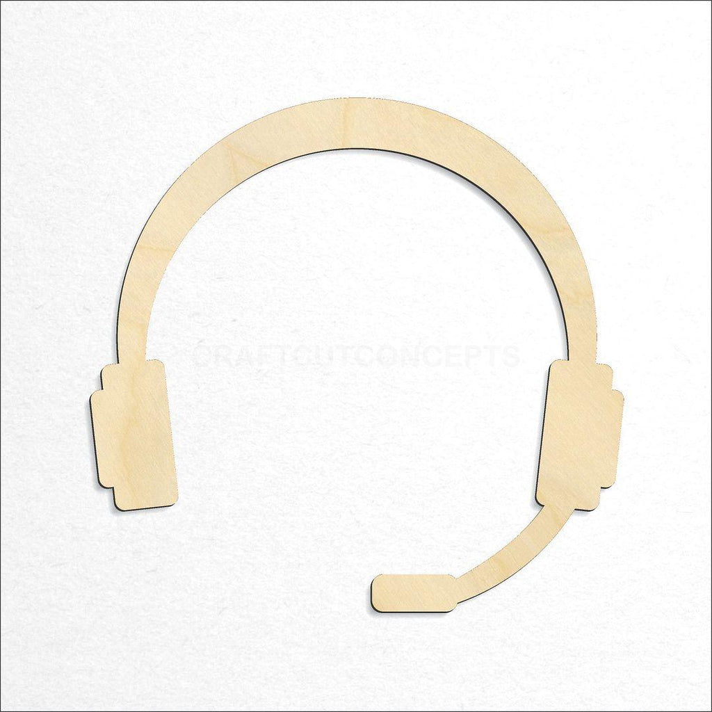 Wooden Headset craft shape available in sizes of 3 inch and up