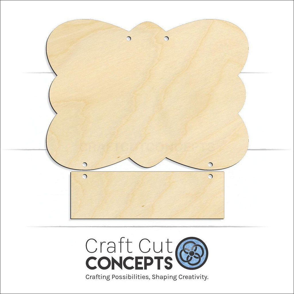 Craft Cut Concepts Logo under a wood Door Hanger craft shape and blank