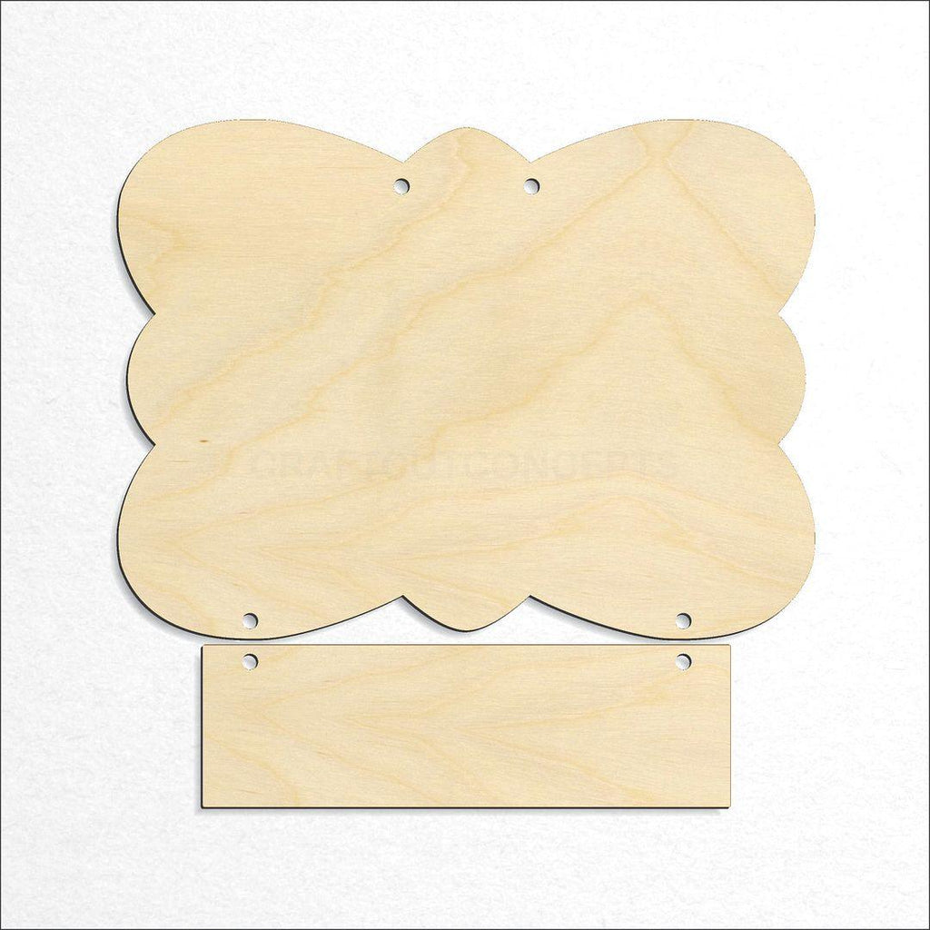 Wooden Door Hanger craft shape available in sizes of 4 inch and up
