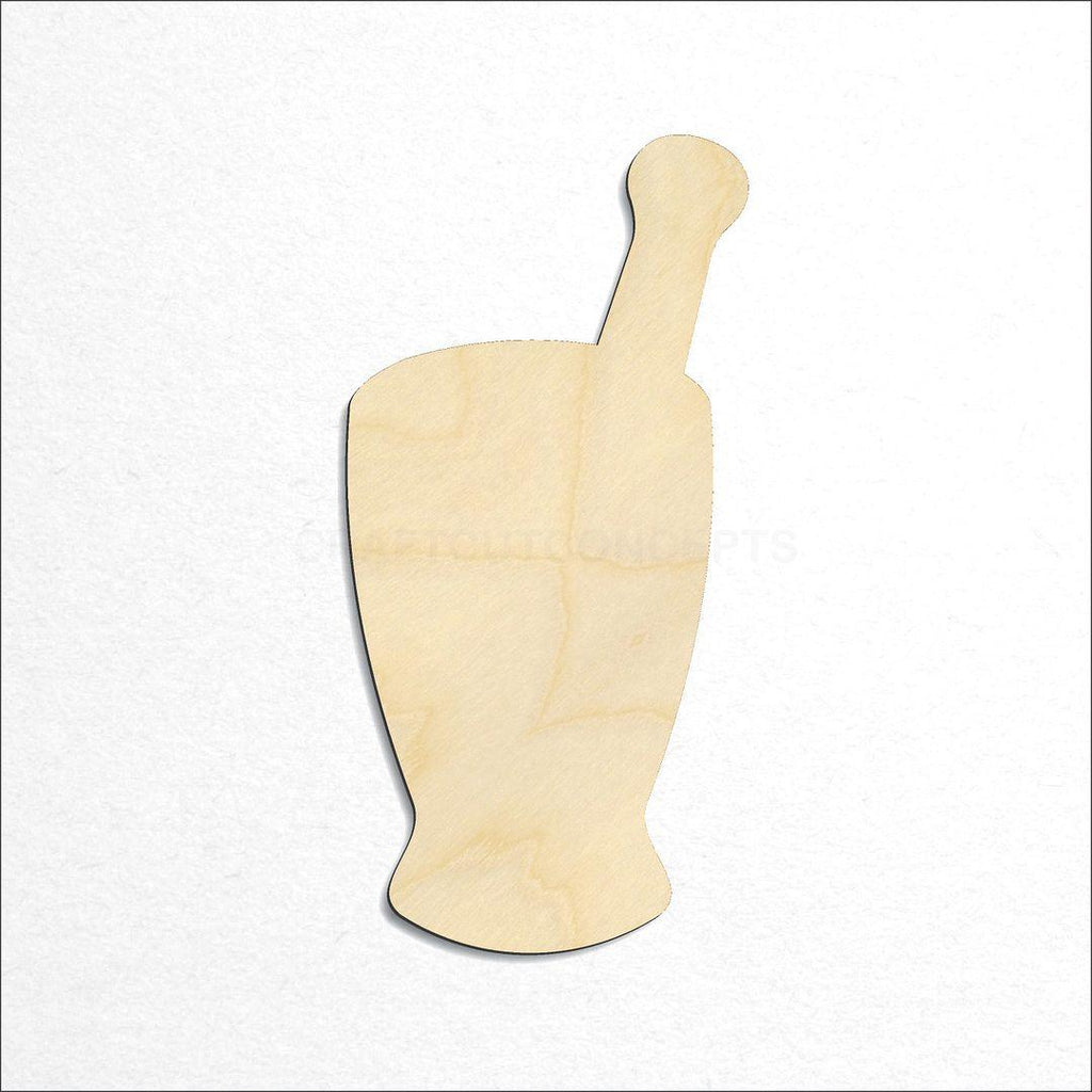 Wooden Moartar and Pestle craft shape available in sizes of 2 inch and up