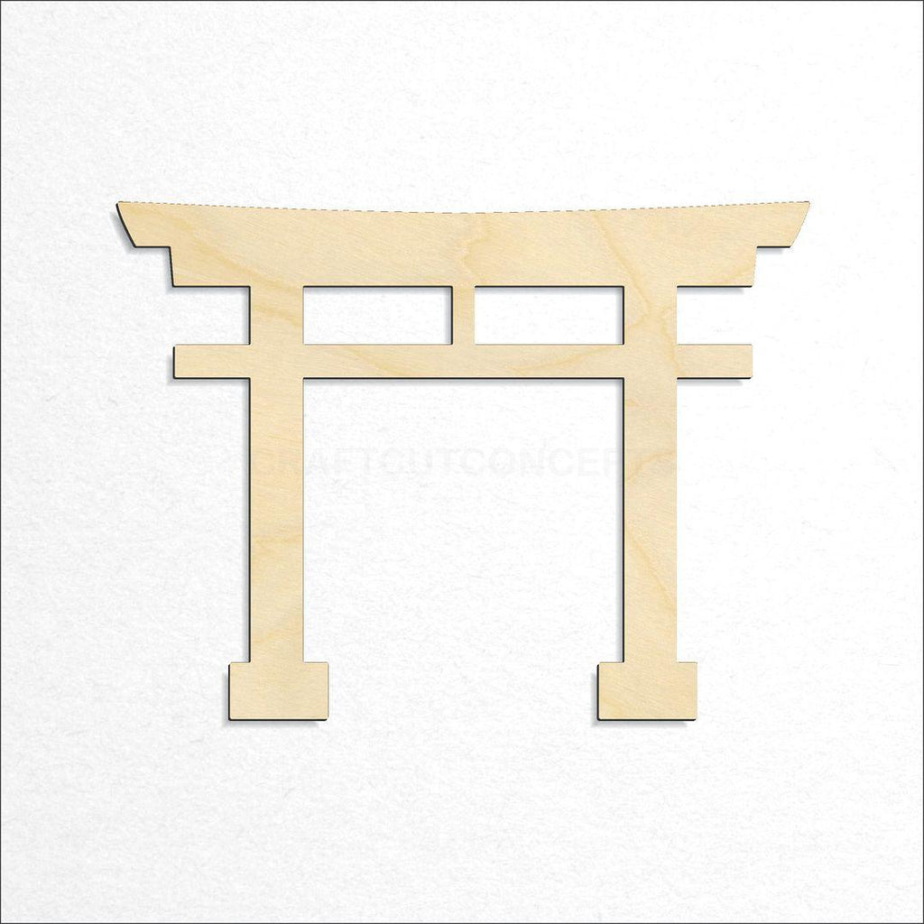 Wooden Torri Japan Gate craft shape available in sizes of 3 inch and up