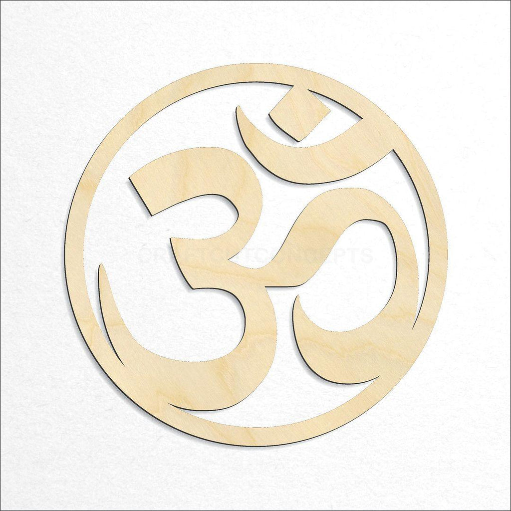 Wooden Om Symbol craft shape available in sizes of 2 inch and up
