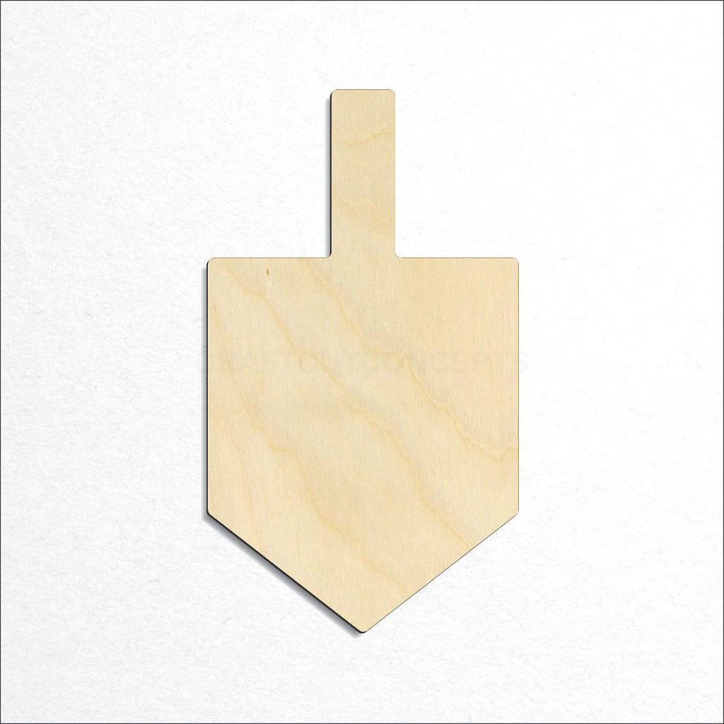 Wooden Dreidle craft shape available in sizes of 1 inch and up