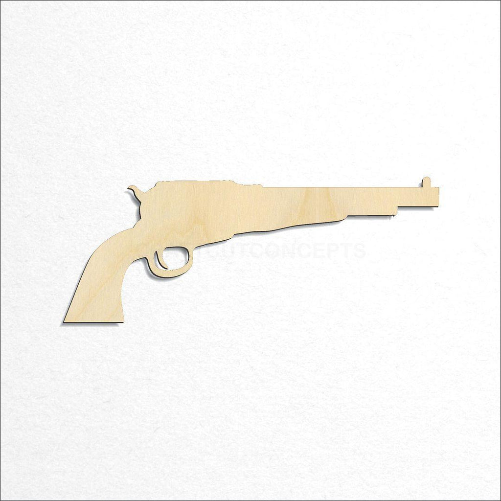 Wooden Revolver craft shape available in sizes of 3 inch and up