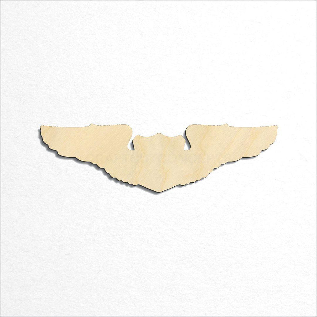 Wooden Pilot Wings craft shape available in sizes of 1 inch and up