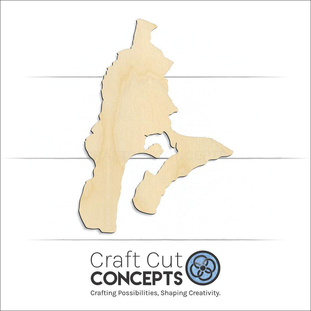 Craft Cut Concepts Logo under a wood Vashon island craft shape and blank