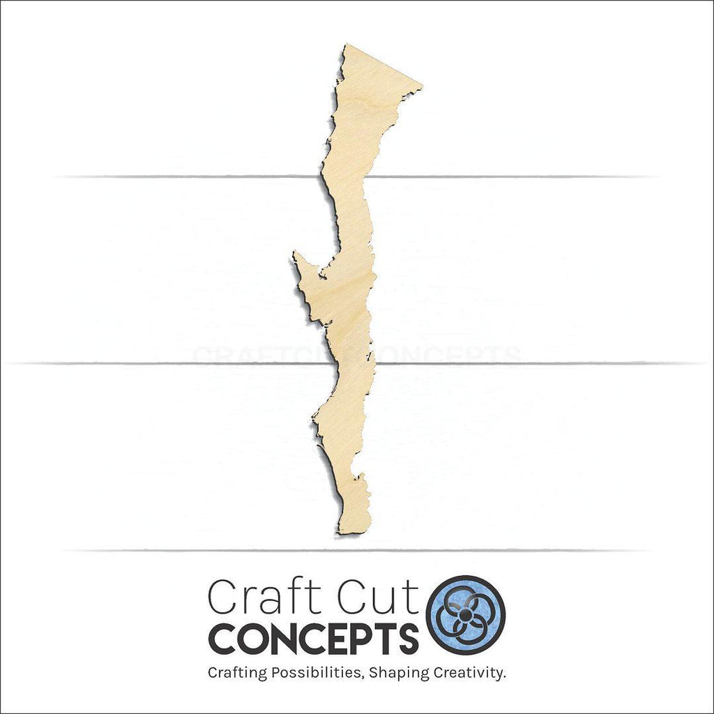 Craft Cut Concepts Logo under a wood Baja California craft shape and blank