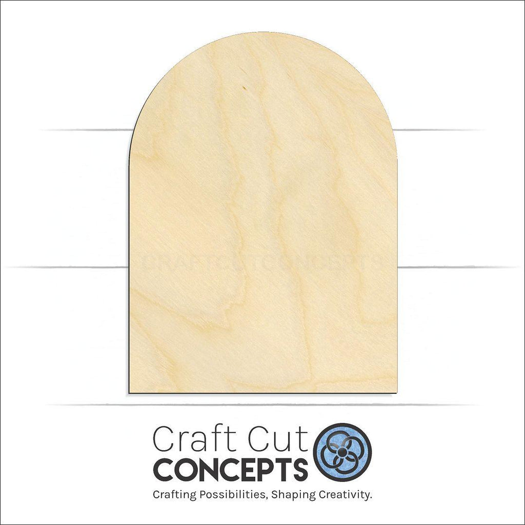 Craft Cut Concepts Logo under a wood Grave stone craft shape and blank