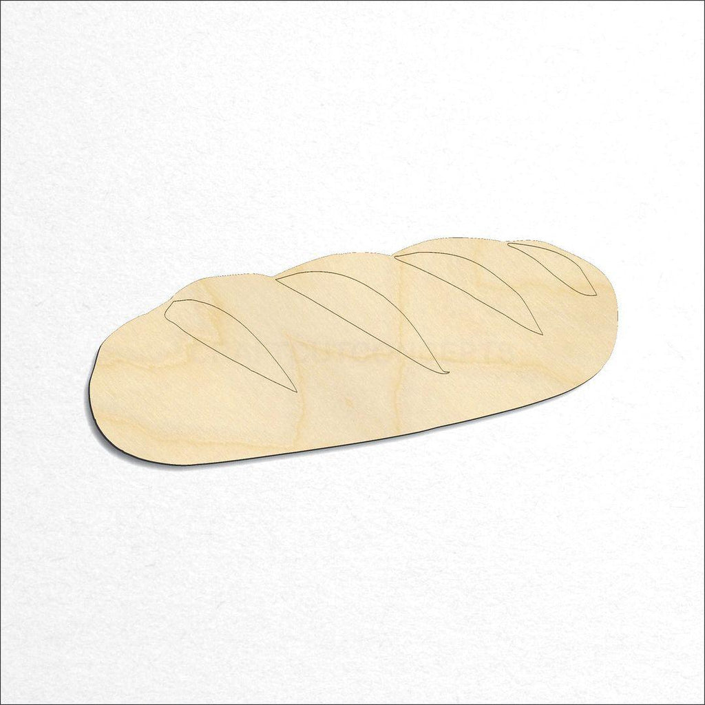 Wooden Bread Loaf craft shape available in sizes of 1 inch and up