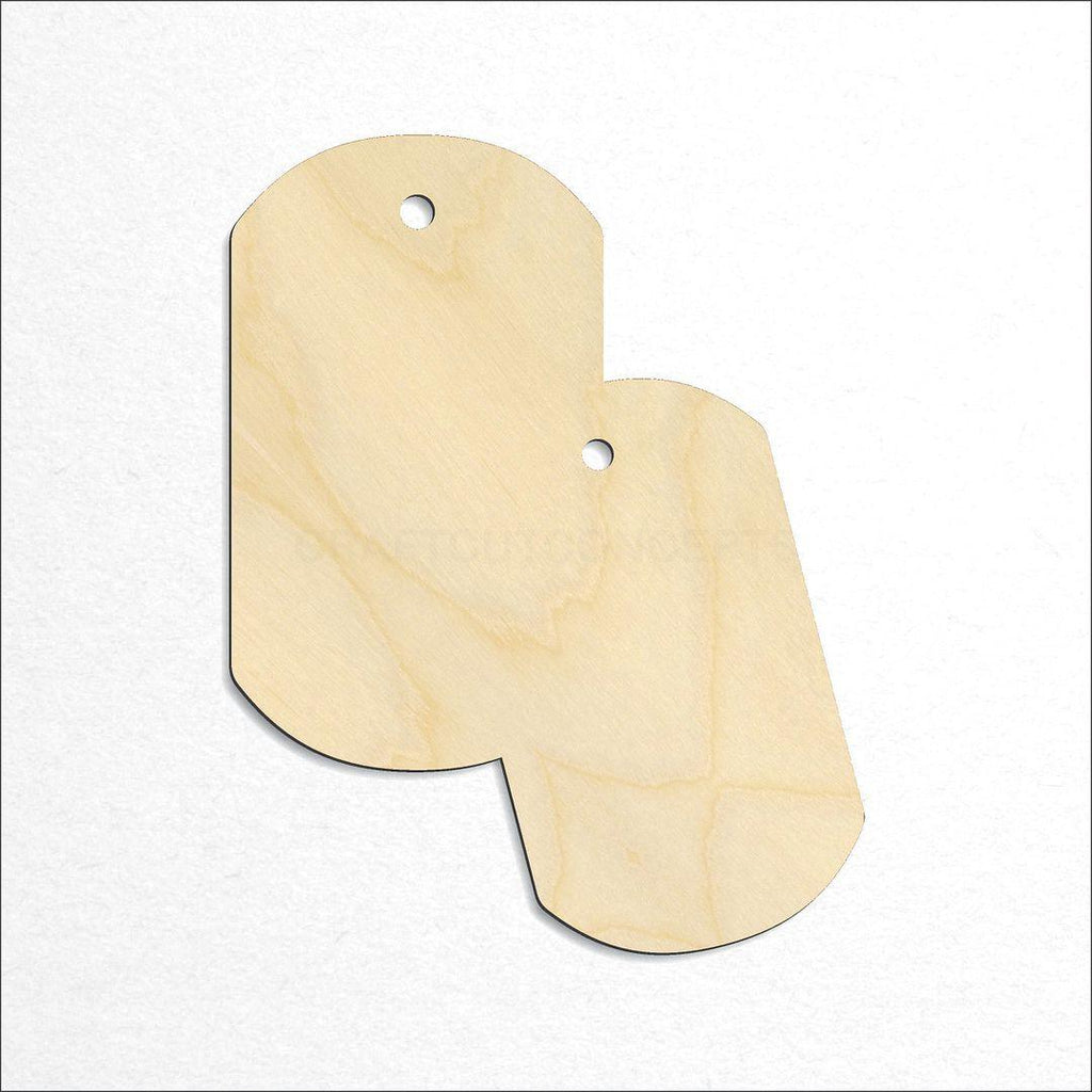Wooden Dog Tags craft shape available in sizes of 1 inch and up