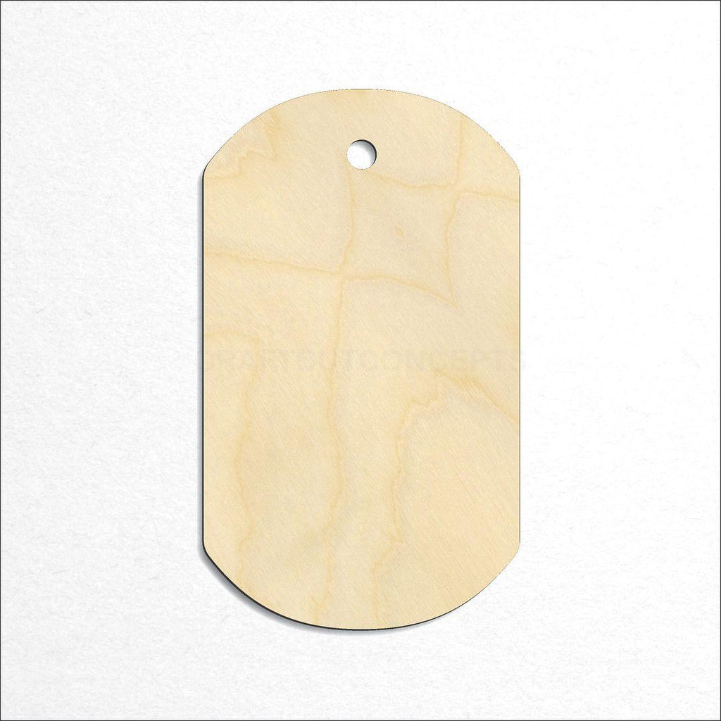 Wooden Dog Tag craft shape available in sizes of 1 inch and up