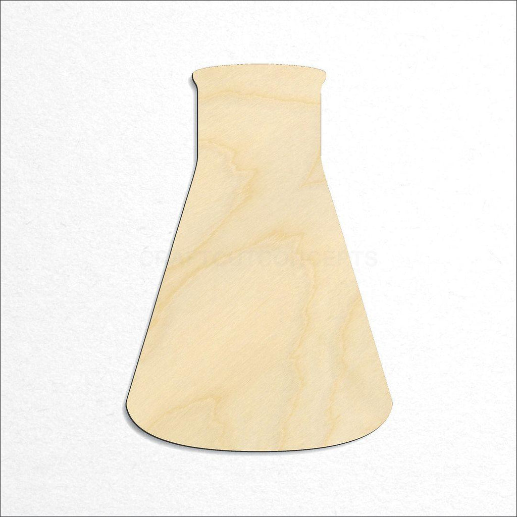 Wooden Erlenmeyer Flask craft shape available in sizes of 1 inch and up