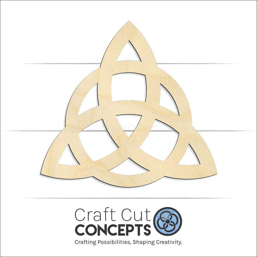 Craft Cut Concepts Logo under a wood Circled Triqueta Symbol craft shape and blank