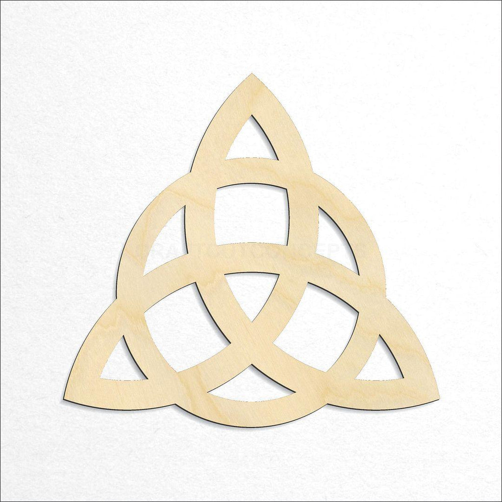 Wooden Circled Triqueta Symbol craft shape available in sizes of 2 inch and up