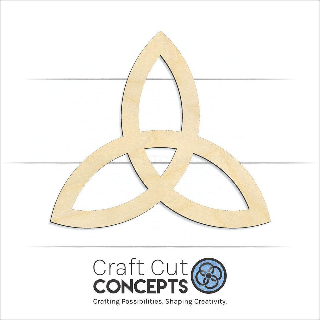 Craft Cut Concepts Logo under a wood Triqueta Symbol craft shape and blank