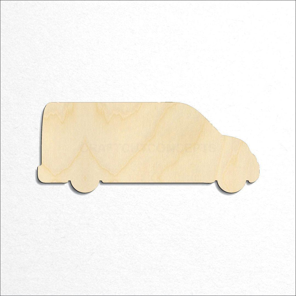 Wooden Cargo Van Work Truck craft shape available in sizes of 2 inch and up