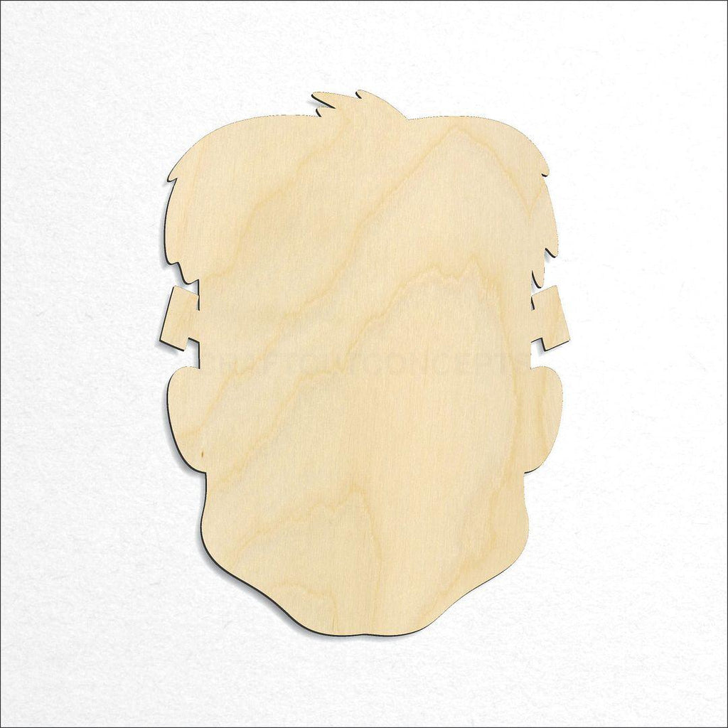 Wooden Frankenstein Head craft shape available in sizes of 2 inch and up