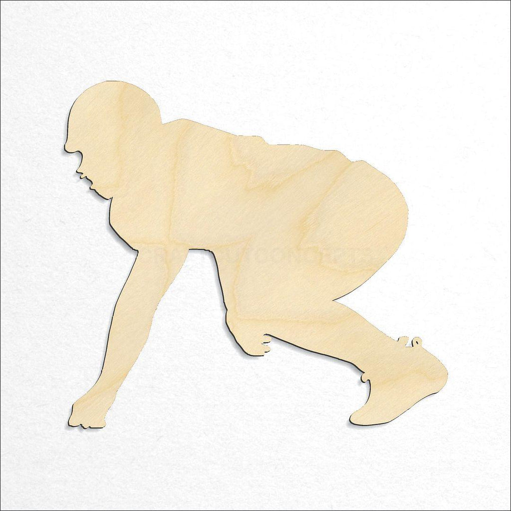 Wooden Lineman Football Player craft shape available in sizes of 2 inch and up