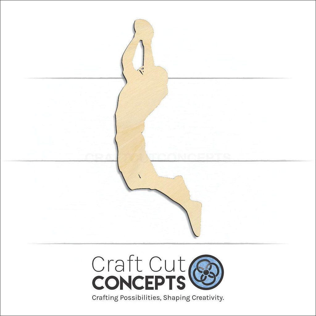 Craft Cut Concepts Logo under a wood Receiver Catch Football Player craft shape and blank