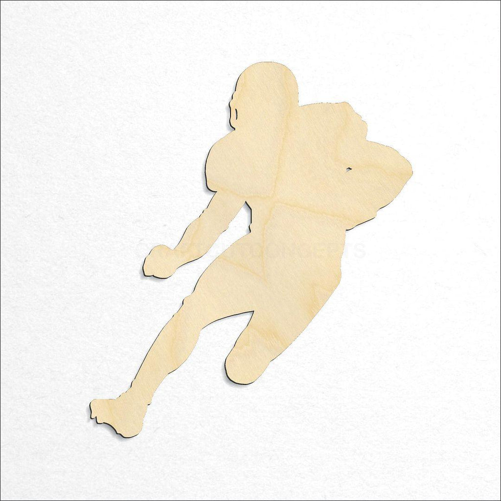 Wooden Running Football Player craft shape available in sizes of 2 inch and up