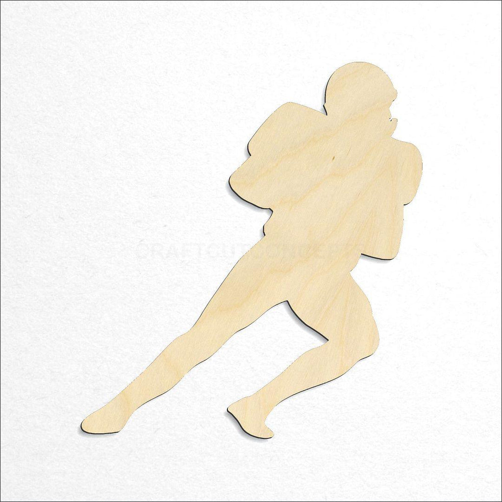 Wooden Quarterback Football Player craft shape available in sizes of 2 inch and up