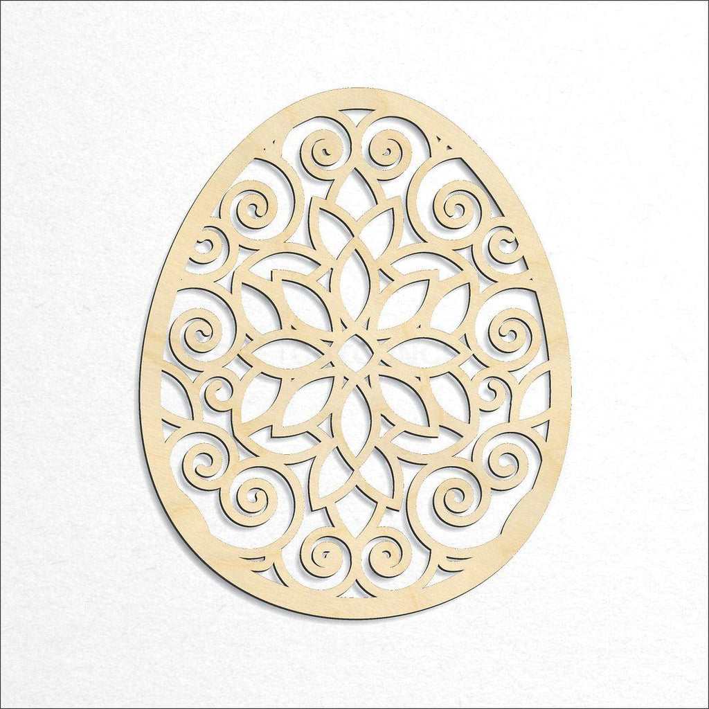 Wooden Floral Filigree Easter Egg craft shape available in sizes of 4 inch and up