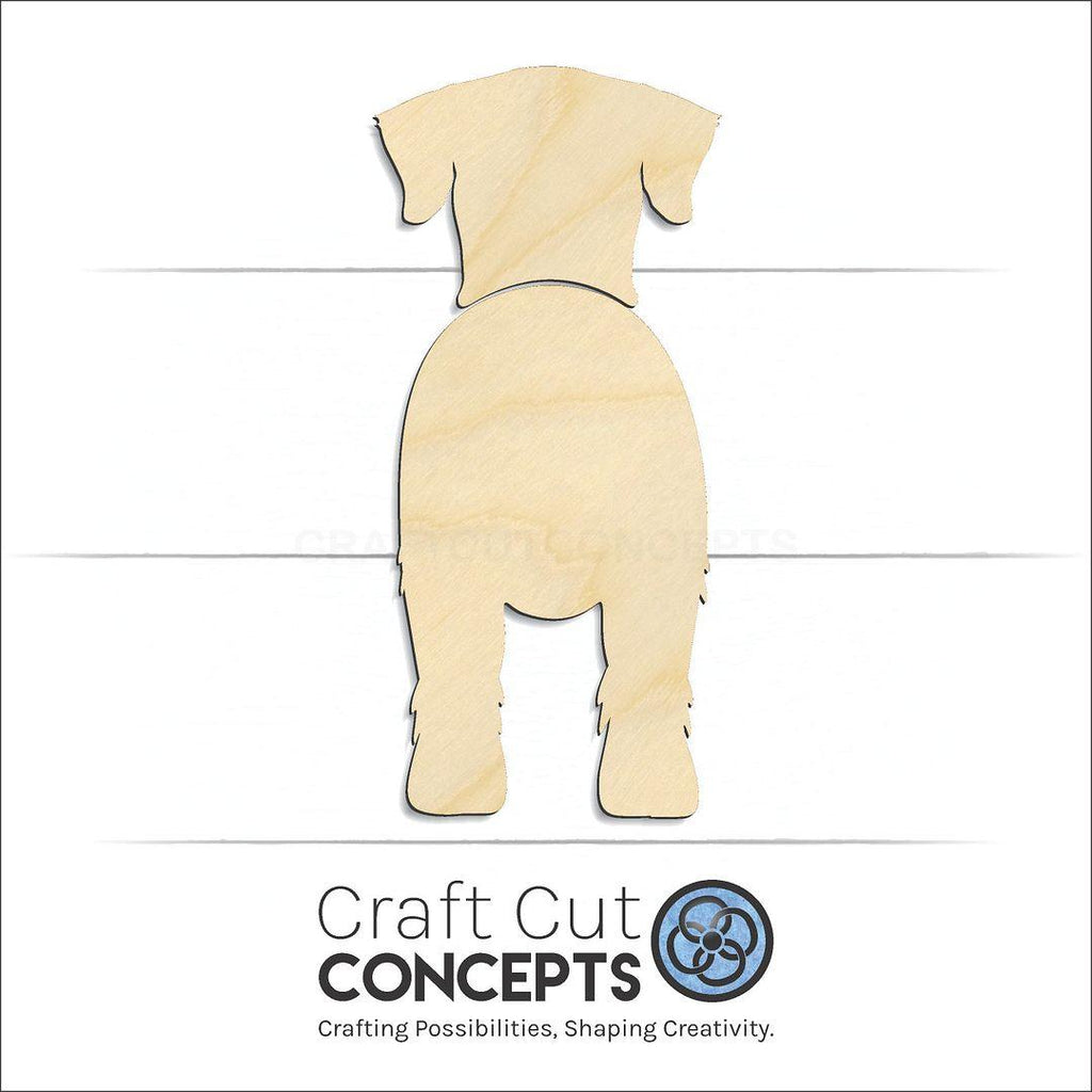 Craft Cut Concepts Logo under a wood Giant Schnauzer craft shape and blank