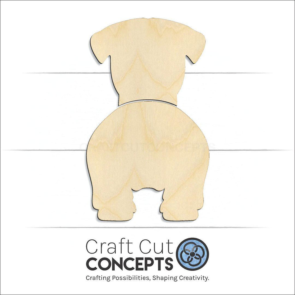 Craft Cut Concepts Logo under a wood Gleen Of Imaal Terriers craft shape and blank