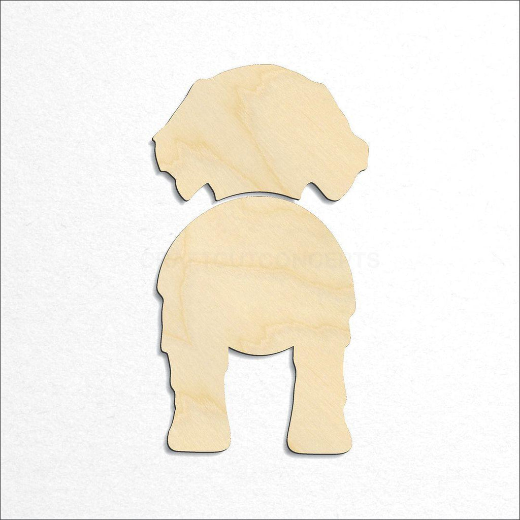 Wooden Golden Retriever craft shape available in sizes of 2 inch and up