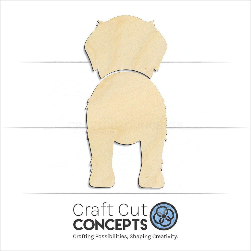 Craft Cut Concepts Logo under a wood Great Pyrenees craft shape and blank