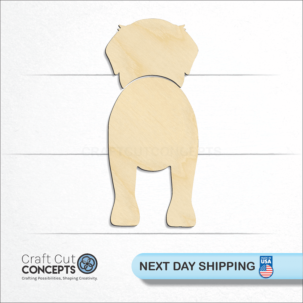 Craft Cut Concepts logo and next day shipping banner with an unfinished wood Greater Swiss Mountain Dog craft shape and blank