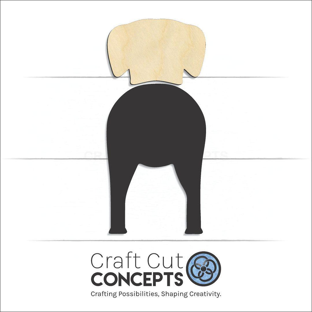 Craft Cut Concepts Logo under a wood Harriers craft shape and blank