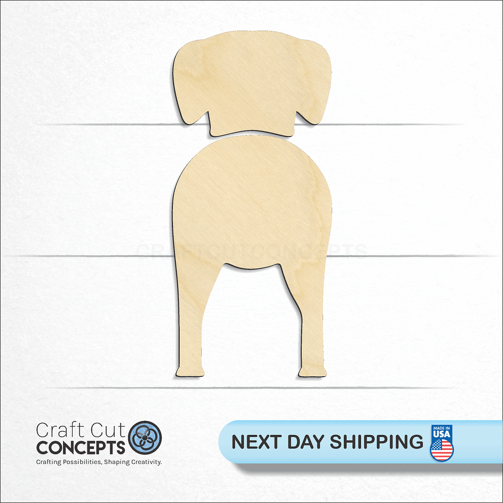 Craft Cut Concepts logo and next day shipping banner with an unfinished wood Harriers craft shape and blank