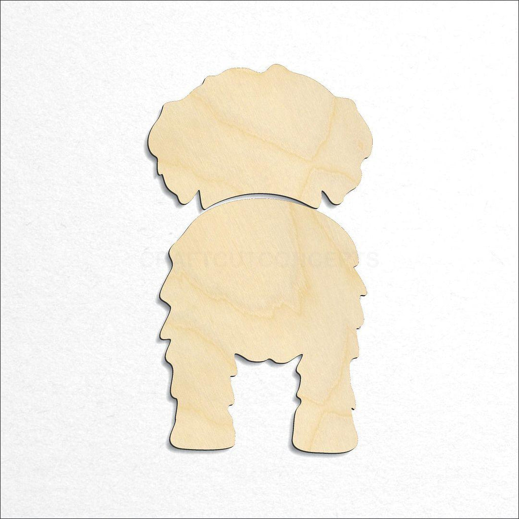 Wooden Havanese craft shape available in sizes of 2 inch and up