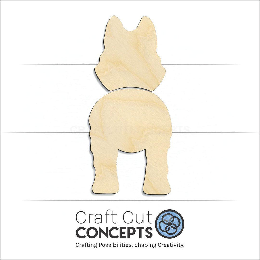 Craft Cut Concepts Logo under a wood Husky craft shape and blank