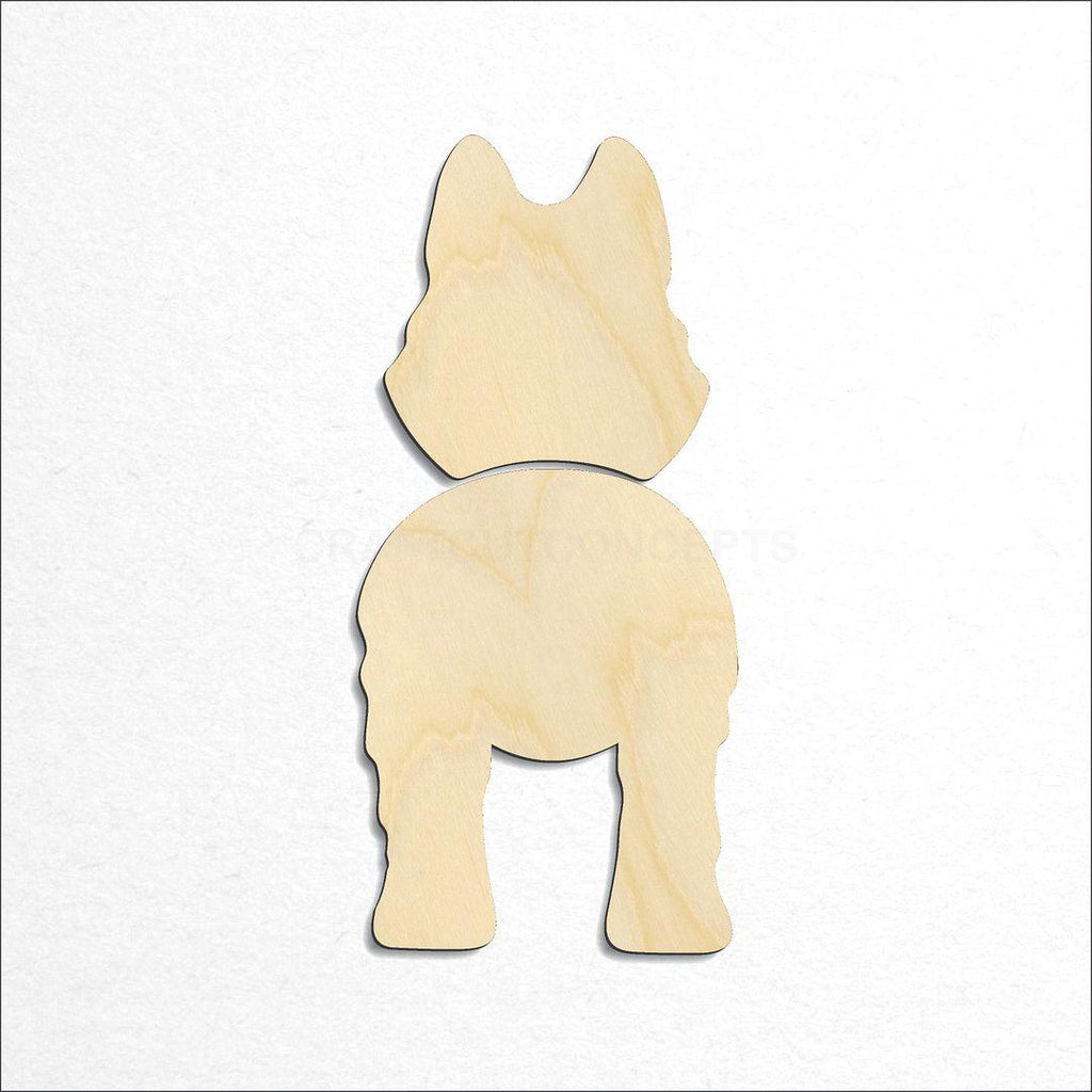 Wooden Husky craft shape available in sizes of 2 inch and up