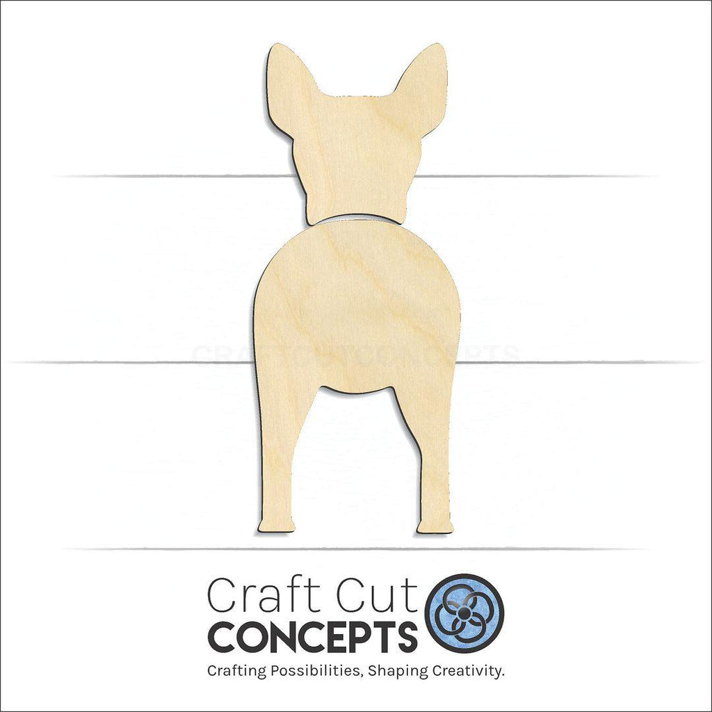 Craft Cut Concepts Logo under a wood Ibizan Hounds craft shape and blank