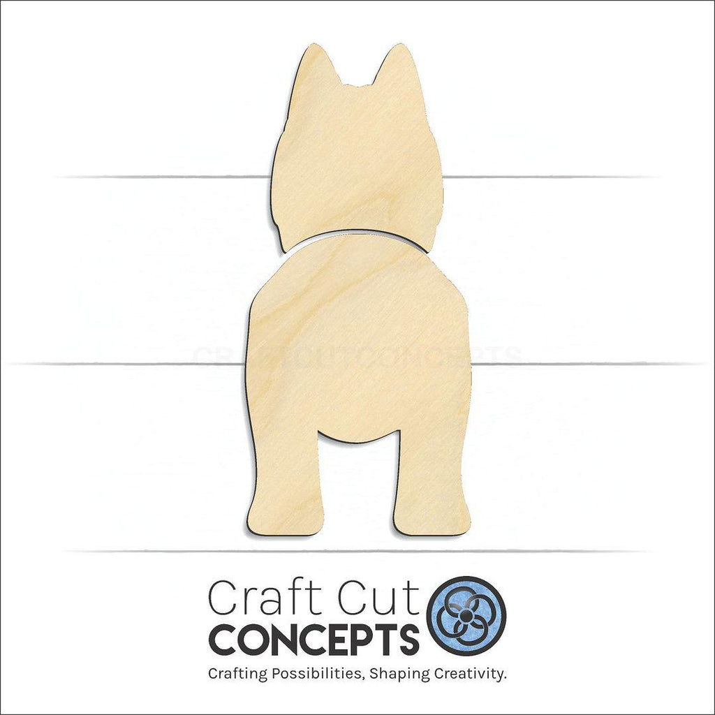 Craft Cut Concepts Logo under a wood Icelandic Sheepdog craft shape and blank