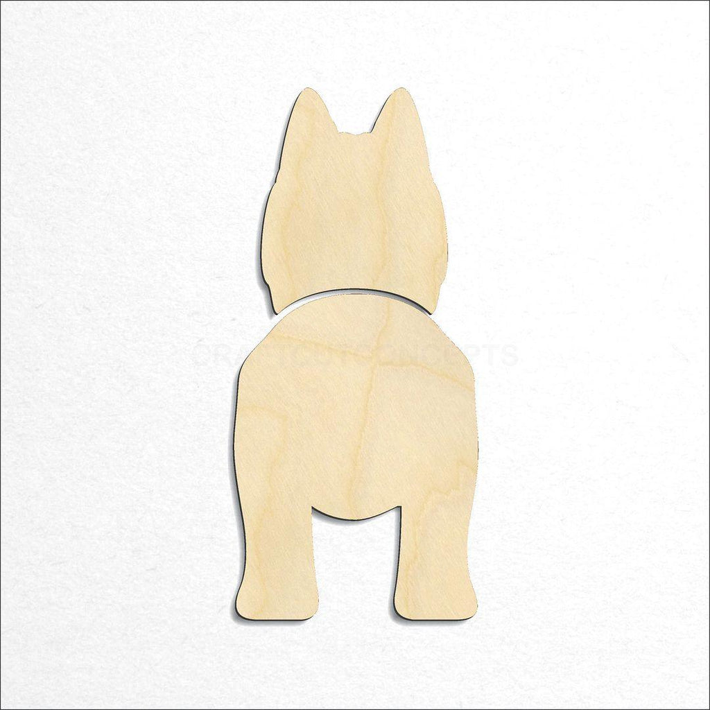 Wooden Icelandic Sheepdog craft shape available in sizes of 2 inch and up